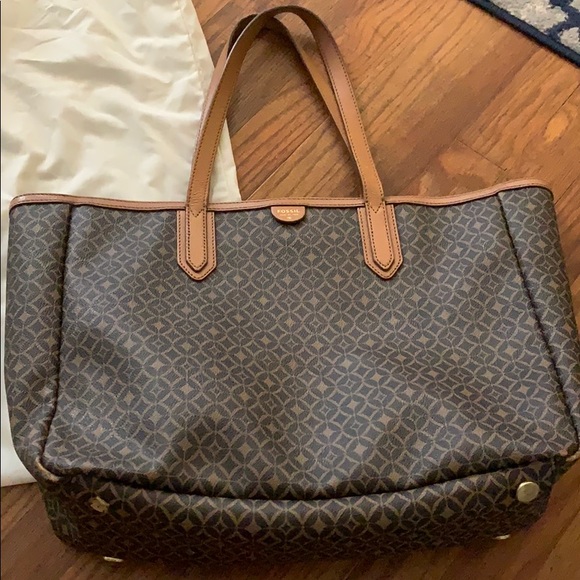 Brown Fossil bag with matching print white wallet - Picture 5 of 8
